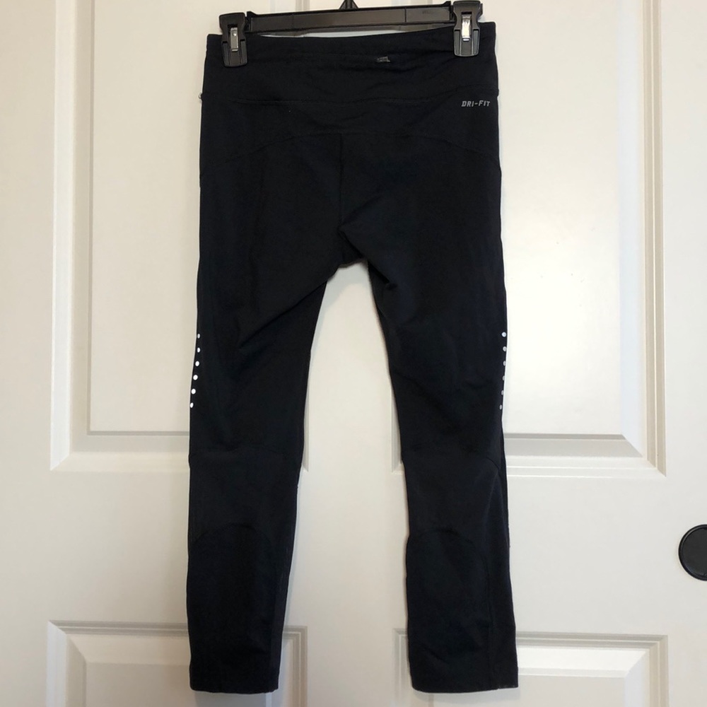 Black Dri-FIT Nike Cropped Running Tights Small - Picture 4 of 8